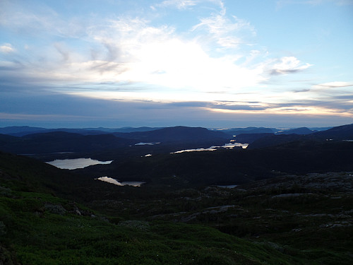 Utsikt mot Osterøy og Nordhordland mot nordvest.