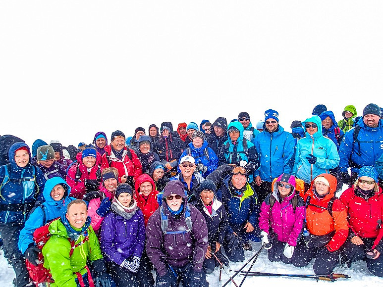 2460 moh, alle kom seg opp! For en gjeng!