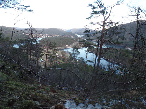 Skaret hvor jeg gikk opp, utsikt mot nord, Søfteland til venstre