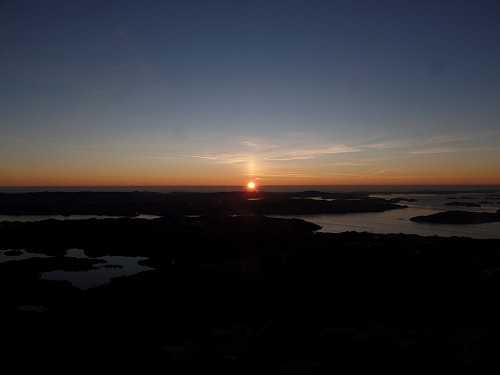 Solnedgang over Nordsjøen kl 18.50