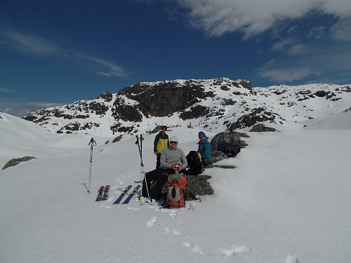 Lunsj i Gygrebotn. Gygrefjellet bak