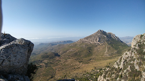 Puig Campana(østflanke) sett fra toppen