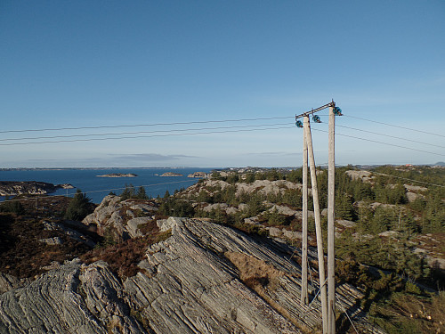 Oksneskletten, utsikt mot Hjeltefjorden og Øygarden i det fjerne