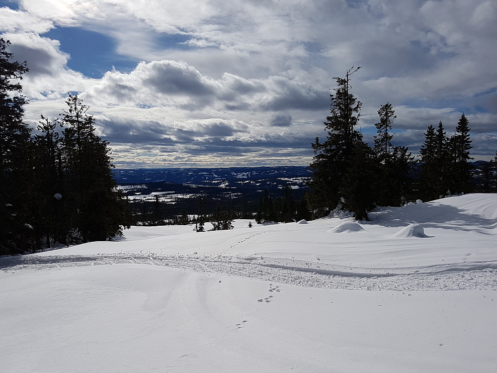 Utsikt sørvest fra høyeste punkt i Gjøvik kommune