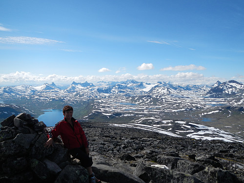 Bentes første bestigning av Galdebergtinden. 