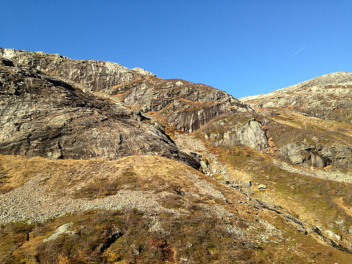 Kløft hvor jeg gikk opp fra Roksbotn