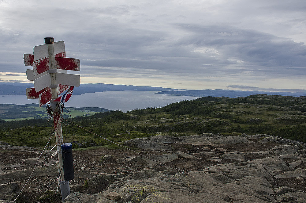 Storheia 566m. Utsikt mot Trondheimsfjorden
