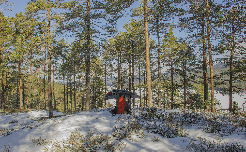 Sør for Brenna. 287moh. Storsjøen i bakgrunnen.