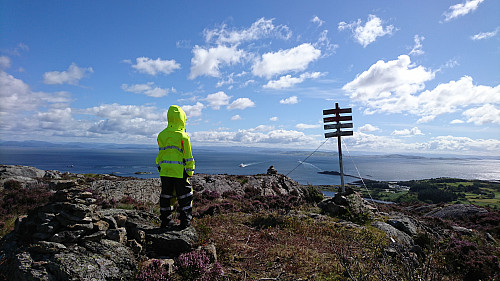 Kjekt å se fergene gå att og fram fra Hognåsen på Bokn