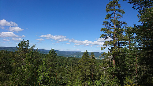 Fra Hannevoldhytta kunne vi se Skrimfjella og Styggemann, vårt neste turmål