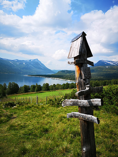Flott badestrand ved Gjevillvatnet