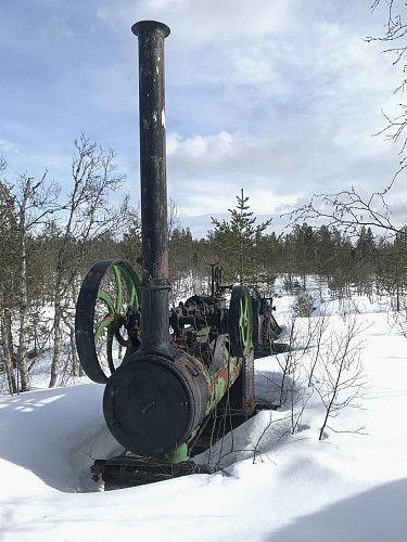 Lokomobilen kom til Torvmyra, men ikke lengre