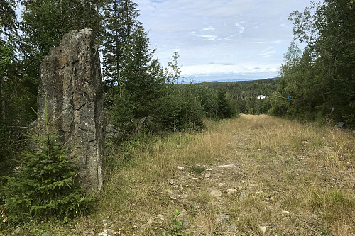 En bautastein langs gamlevegen til Lysjøen