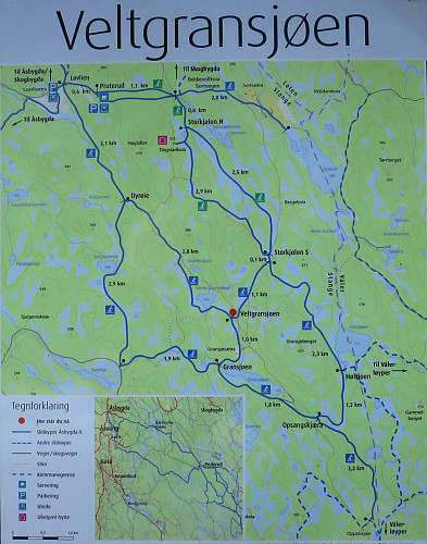 Løypenettet fra Pruterud