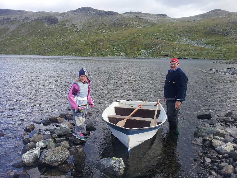 Pappa og meg skal ut og fiske