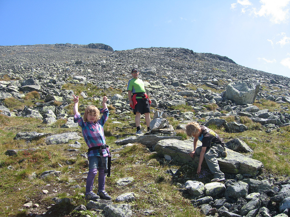 Meg, Pappa og Anders på tur til Grindafjellet