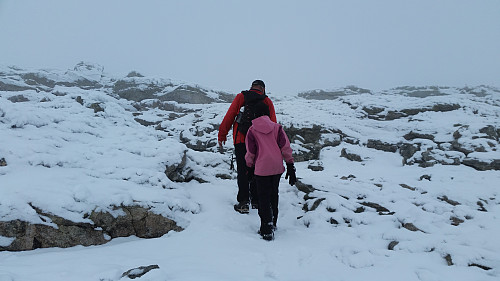 Pappa og meg på tur til toppen av Vennisfjell