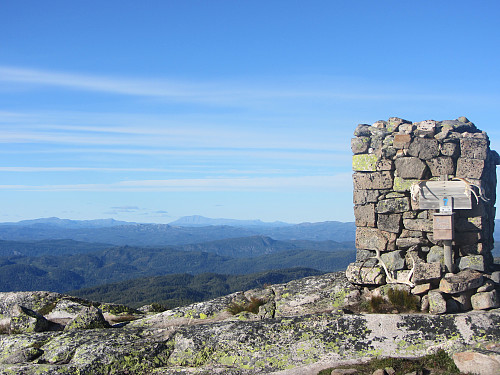 Gaustatoppen sees tydelig fra toppen