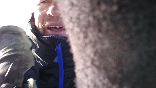 Et av flere slike bilder fra Monte Bianco de Courmayeur. Kameraet var dødt, og mobilkameraet fungerte feil vei. Kløne på tur - må bli flinkere med duppeditter