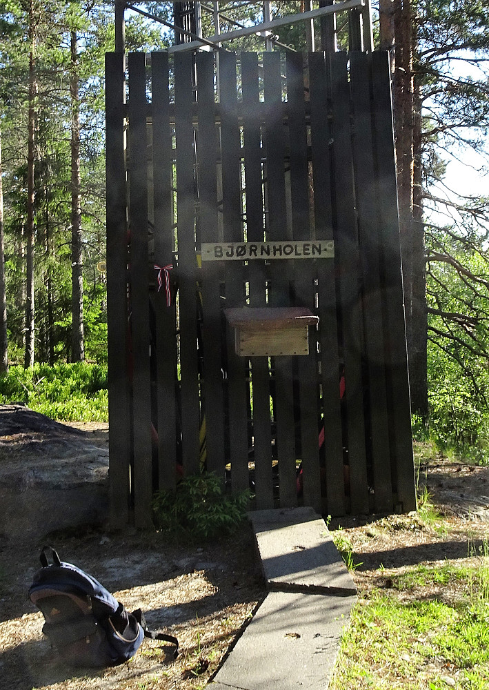 Hvem i all verden kan ha hengt opp en slags 17.mai-sløyfe på toppen ?