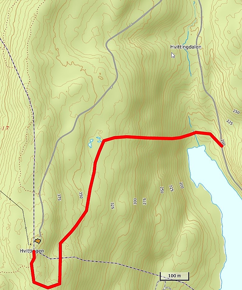 Alternativ rute opp fra Orebergvannet til toppen