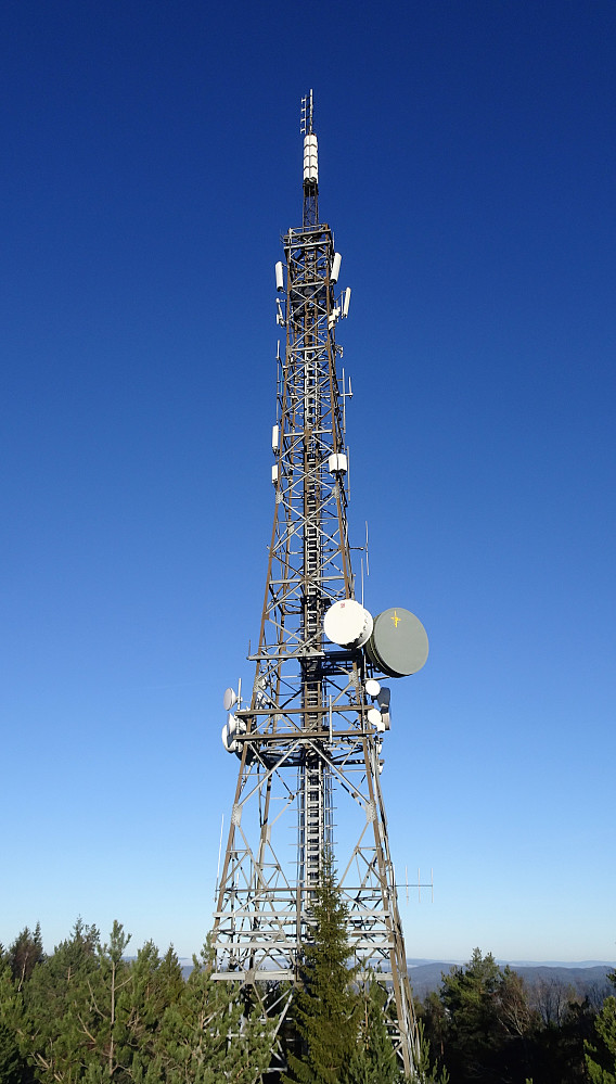 Televerkets tårn sett fra toppen av utkikkstårnet