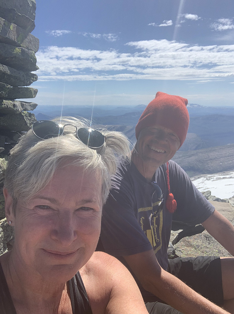 Dobbel selfie på toppen