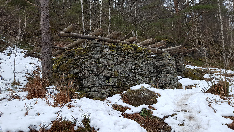 En ruin ved stien på vei fra Kleppevatnet til Kolbeinsvarden.