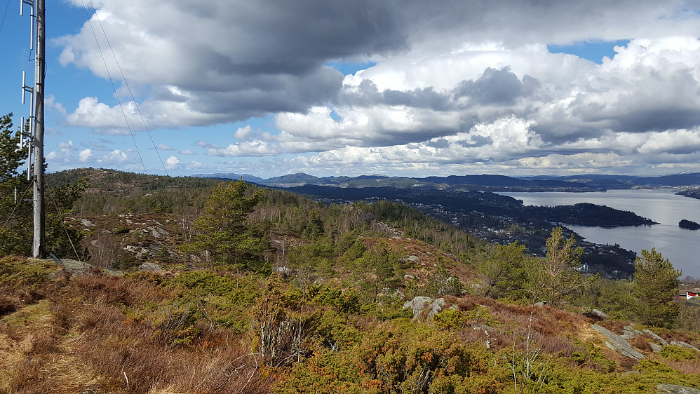 Utsikt nordover fra Storevarden på Askøy.