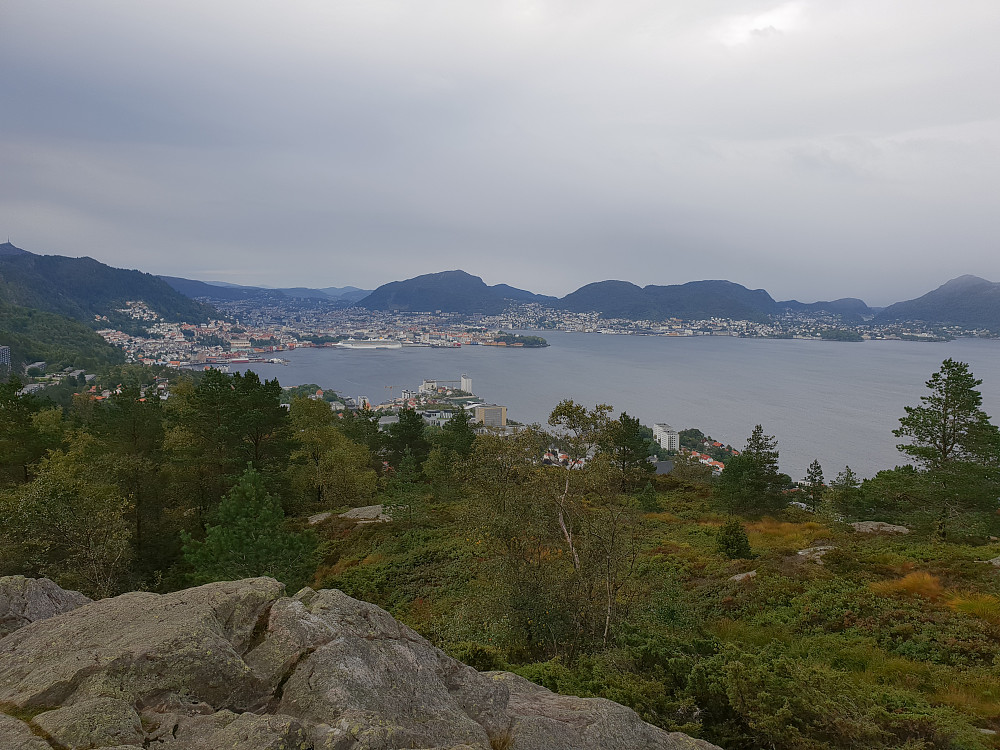 Fra Ørneberget mot sentrum av Bergen.
