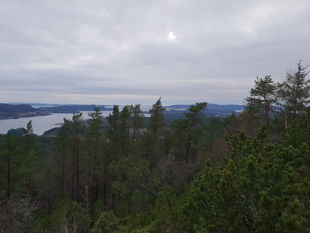 Fra Stendafjellet utover Fanafjorden.
