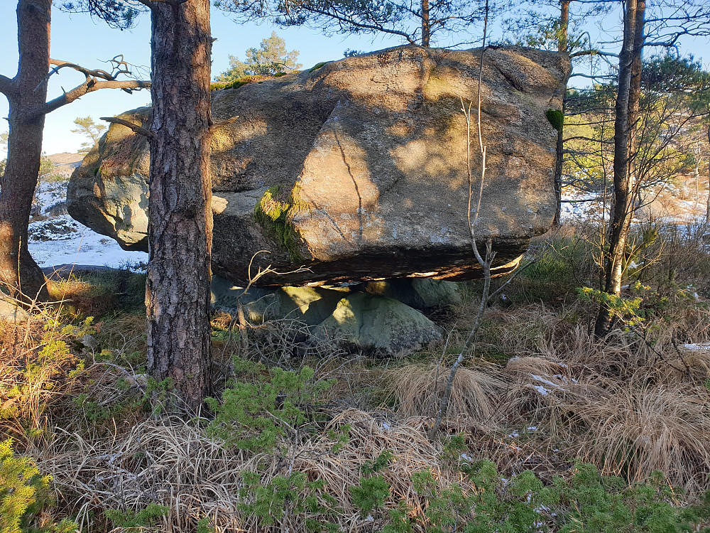 Artig stein nordøst for Folldalshaugane.