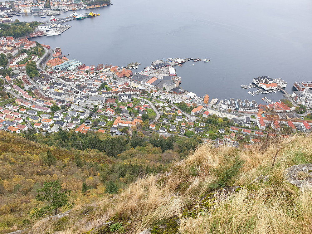 Bratt ned fra Sandvikspilen.