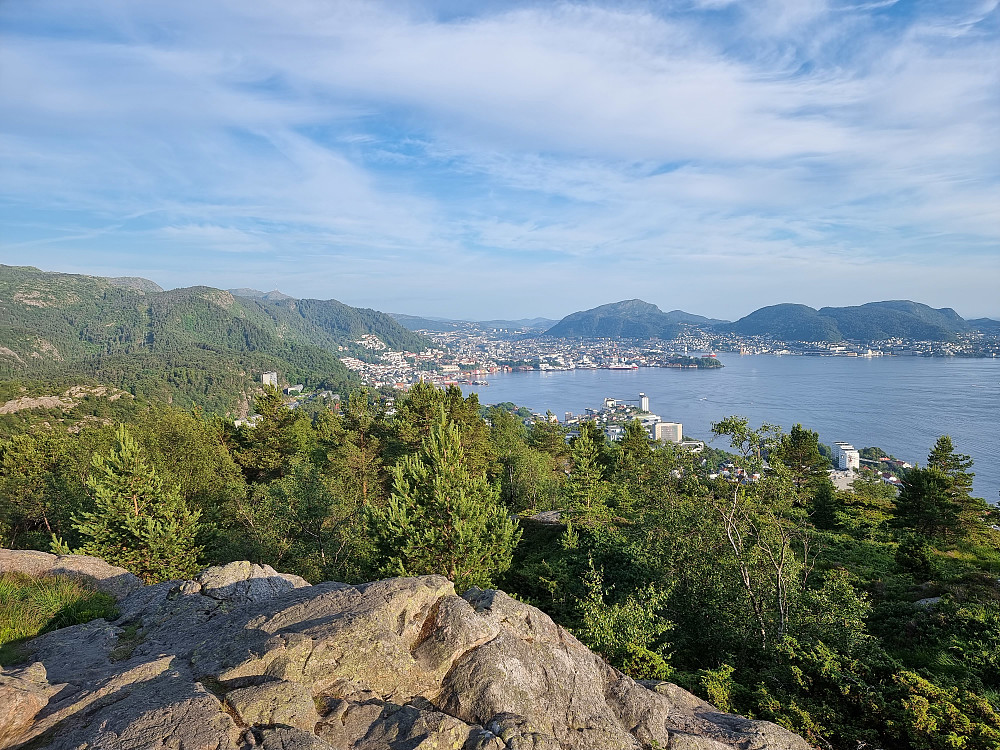 Fra Ørneberget mot Bergen sentrum.