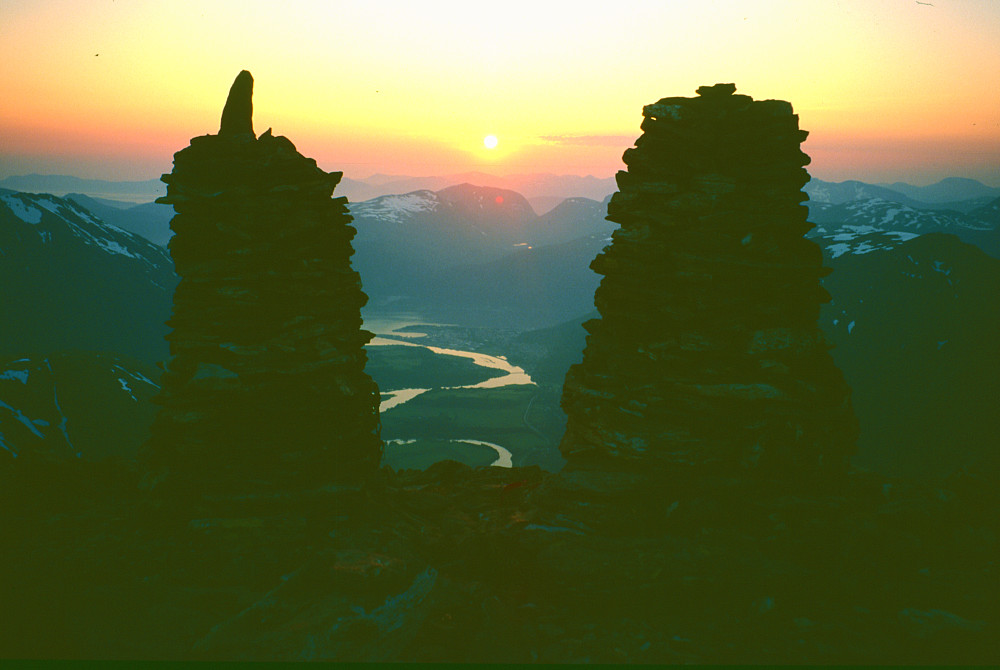 Solnedgang på Romsdalshorn.