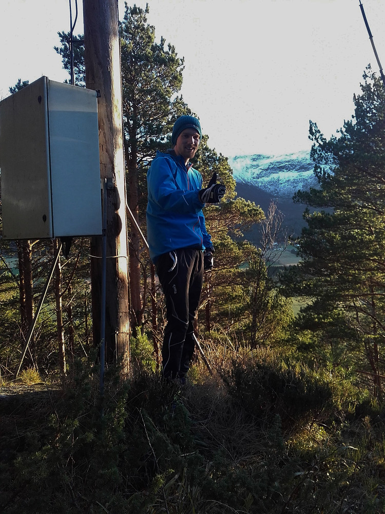 HP ved masta på Rambjørhaugen.