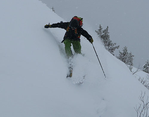 HP syntes pudder er bedre en harde isete løyper. Han har innsett at han kasta bort mange år i isete alpinløyper hvor han svinget seg i valsen mellom røde og blå porter iført en alt for trang fartsdress!