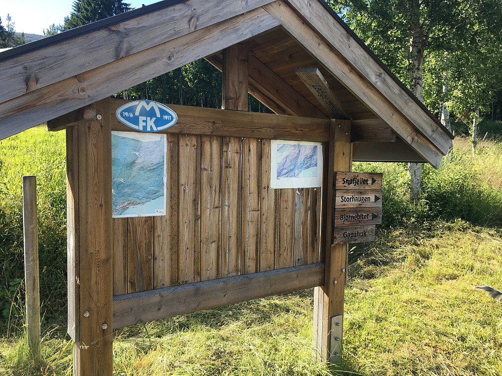 Startutgangspunk omtrent i krysser hvor Gamle Ranvikvei tar av fra hovedveien.