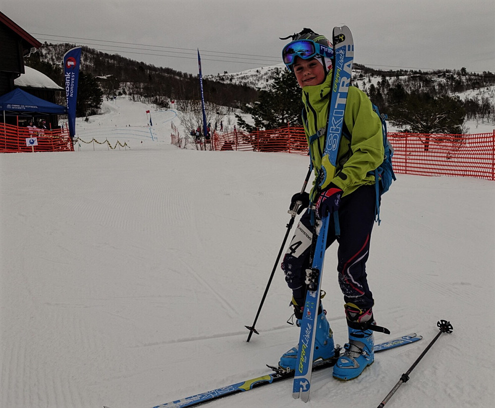 Emil fornøyd med å ha forbedret tiden sin med en halv time fra i fjor!