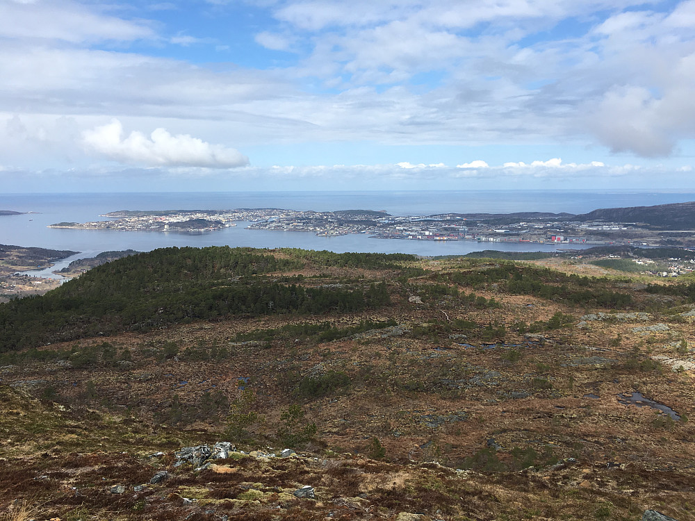 Fin utsikt mot Kristiansund fra Breilia.
