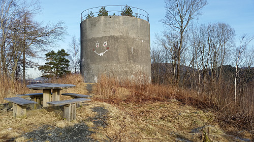 Toppen med vanntårnet.