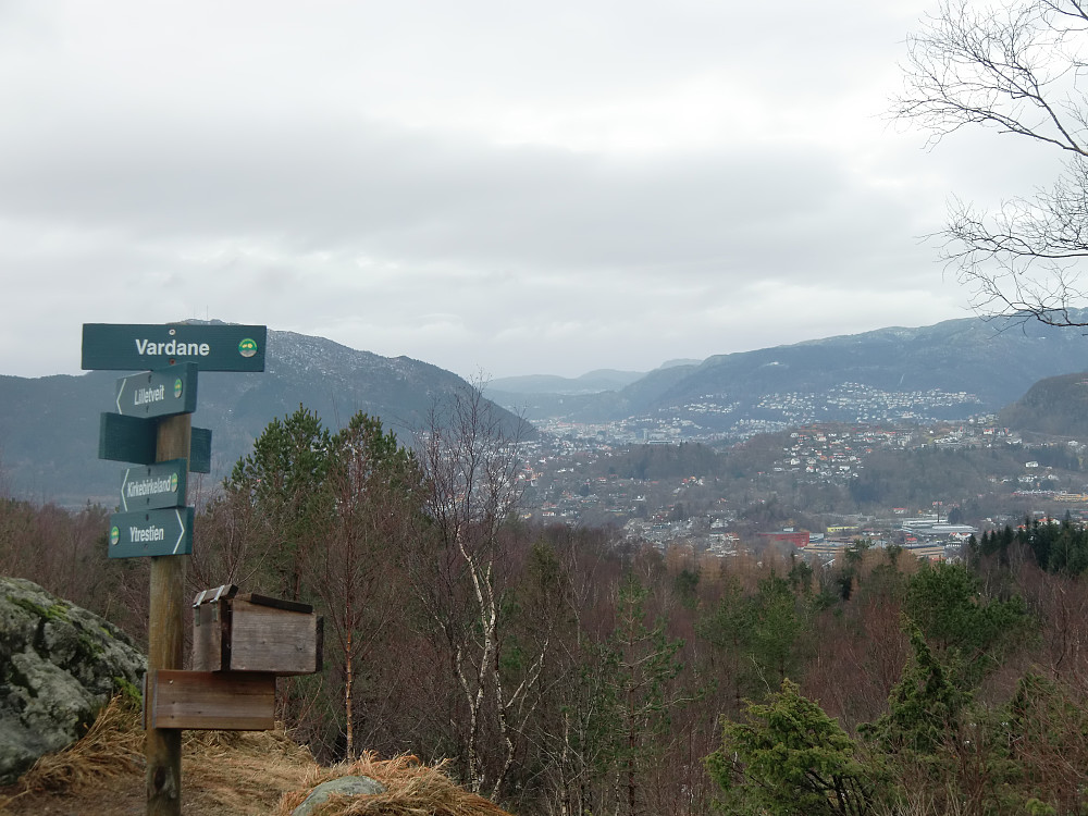 Utsikt mot nord med Bergensdalen