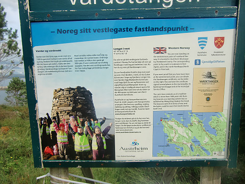 Info tavle ved Vardetangen