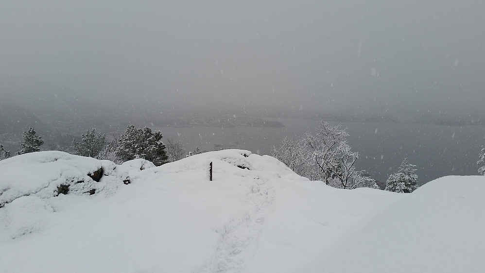 Ørneberget i snøvær