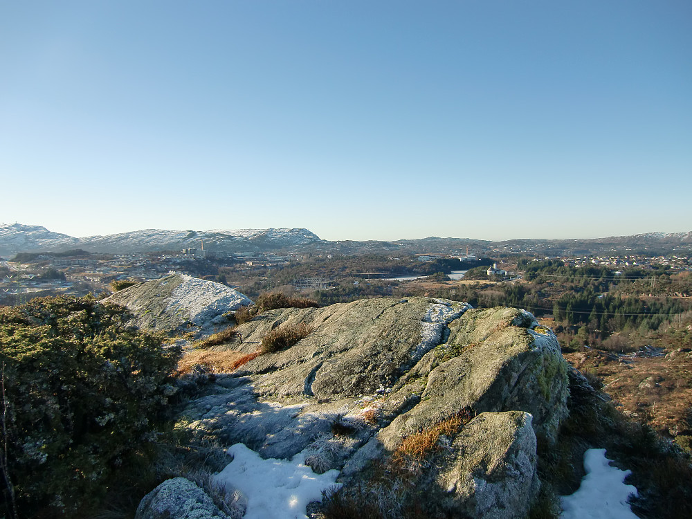 Toppunktet på Burdalsfjellet. 