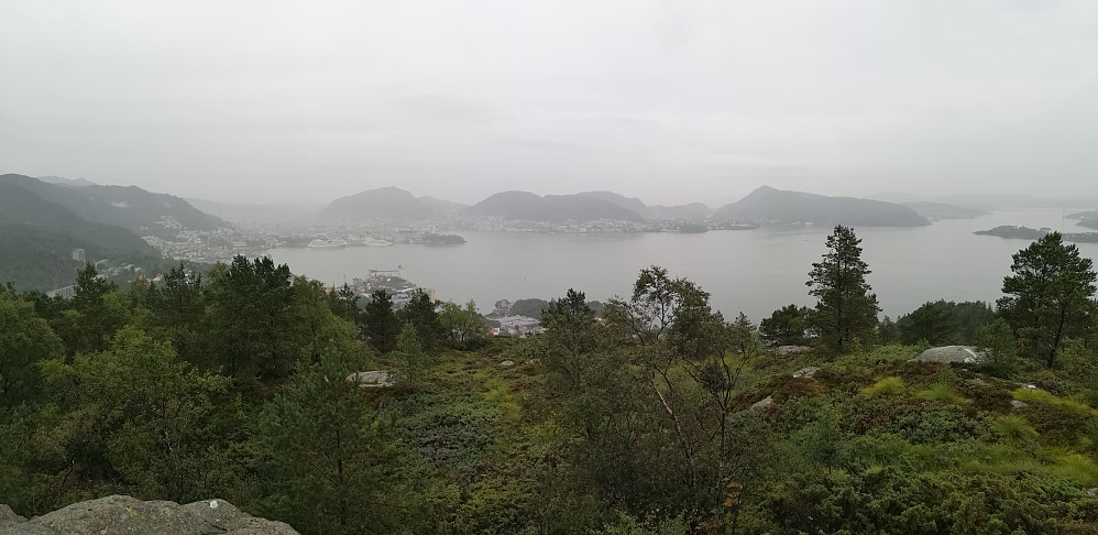 Utsikt mot Bergen fra Ørneberget. 