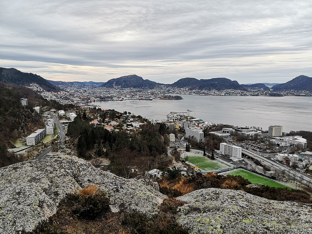 Fra Rognåsen mot Bergen sentrum