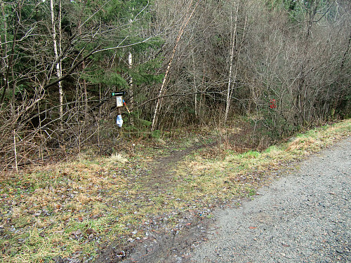 Merket ved start stor parkeringsplass