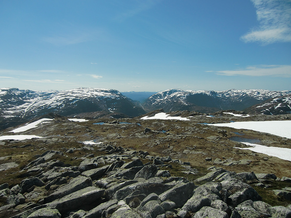 Utsikt fra Gleinefjellet mot Romerheimsdalen