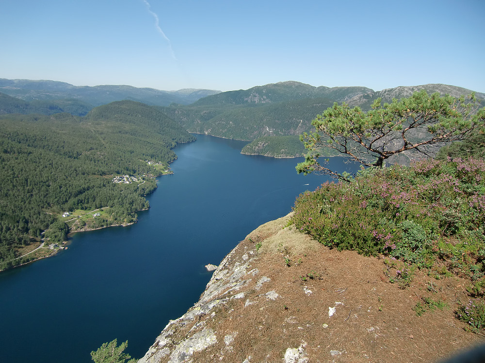 Indre Osterfjorden fra toppen på Middagshaugen